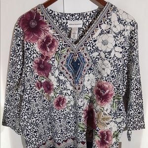 Alfred Dunner floral print Tee-Top.